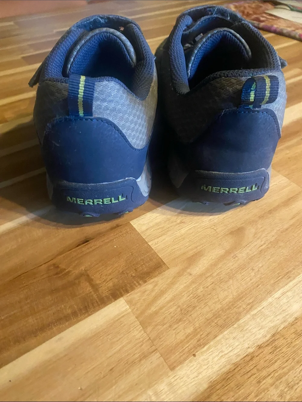 Merrell Kids Gray with Green Accent Athletic Sneakers